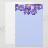Paarse lente bloem foto briefpapier (Voorkant / Achterkant)