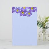 Paarse lente bloem foto briefpapier (Staand voorkant)