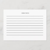 Paarse Lente Bloemen Vrijgezellenfeest Recept Kaar Informatiekaartje (Achterkant)