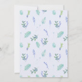 Paarse lente bloemenkrans bruiloft uitnodigingen (Achterkant)