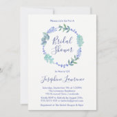 Paarse lente bloemenkrans Vrijgezellenfeest nodigt Kaart (Voorkant)