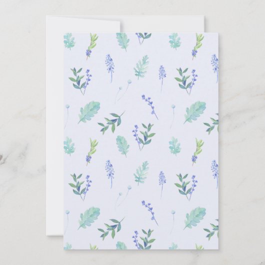 Paarse lente bloemenkrans Vrijgezellenfeest nodigt Kaart (Achterkant)