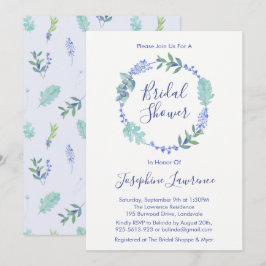 Paarse lente bloemenkrans Vrijgezellenfeest nodigt Kaart