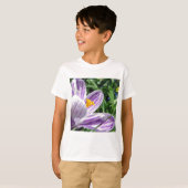 Paarse Lente Crocus T-shirt (Voorkant volledig)