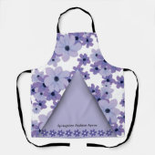 Paarse lente Floral Mode Schort (Voorkant)