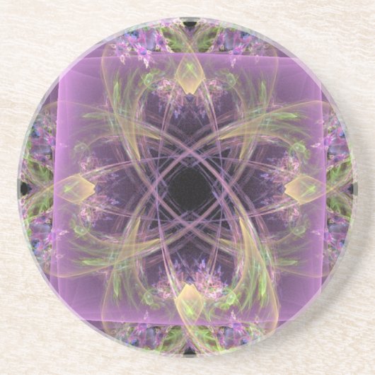 Paarse lente zandsteen onderzetter (Voorkant)