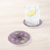 Paarse lente zandsteen onderzetter (Zijkant)