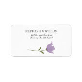 Paarse lentemerknaam etiket (Voorkant)