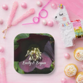 Paarse Lenten Roos Sneller Papieren Bordje (Feest)