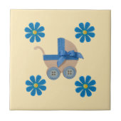 Paarse lenteslikker, paarse bloemen tegeltje (Voorkant)