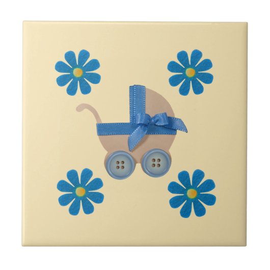 Paarse lenteslikker, paarse bloemen tegeltje (Voorkant)