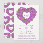 Paarse lenteslippen bloem kaart (Voorkant / Achterkant)