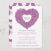 Paarse lenteslippen bloem kaart (Voorkant / Achterkant)