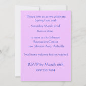 Paarse lentestijd Dachshund-uitnodiging Kaart (Achterkant)