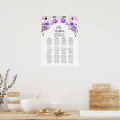 Paarse lentetekst van de zwevende bruiloft poster (Keuken)