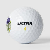 Paarse lentetelers golfballen (Logo)