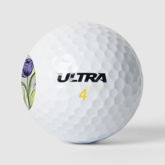 Paarse lentetelers golfballen (Logo)