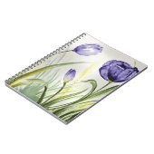 Paarse lentetelers notitieboek (Linkerzijde)