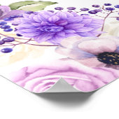 Paarse lentetop gevlochten bruiloft Welkomstteken Poster (Hoek)