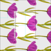 Paarse lentetulp botanische waterverf stof (Delen)