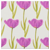 Paarse lentetulp botanische waterverf stof (Close Up)