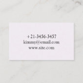 Paarse lentevloer visitekaartje (Achterkant)