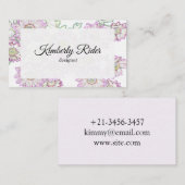 Paarse lentevloer visitekaartje (Voorkant / Achterkant)