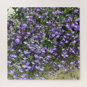 Paarse lentevloers Jigzaag Puzzle Legpuzzel