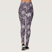 Paarse lentevloervloeren leggings (Achterkant)
