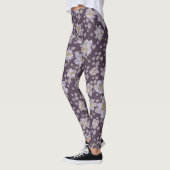 Paarse lentevloervloeren leggings (Links)