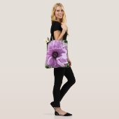 Paarse lentroze bloemen Damesnaam Bag Tote Bag (Op model)