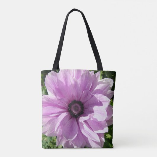 Paarse lentroze bloemen Damesnaam Bag Tote Bag (Achterkant)