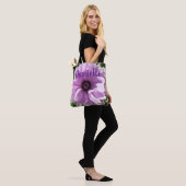 Paarse lentroze bloemen Damesnaam Bag Tote Bag (Op model)