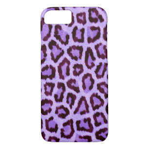 Paarse leopard 	iPhone 8/7 hoesje