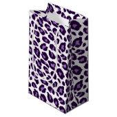 Paarse leopard klein cadeauzakje (Voorkant Gekanteld)