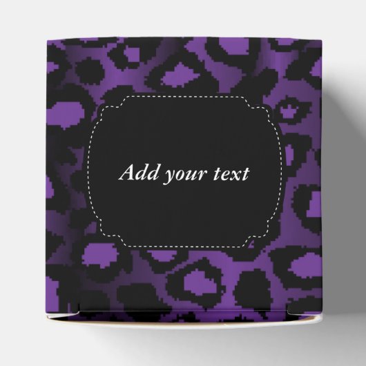 Paarse leopard Pattern Bedankdoosjes (Bovenkant)