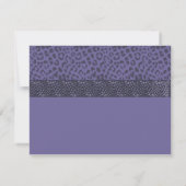 Paarse leopard Pattern Bridal Shower Kaart (Achterkant)