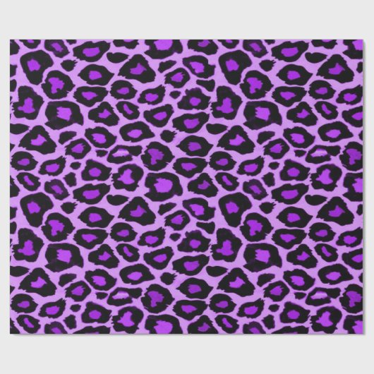 Paarse leopard Pattern Cadeaupapier (Vlak)