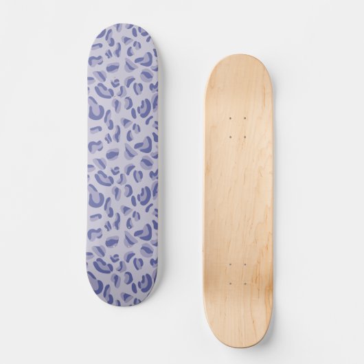 Paarse leopard Pattern Digital Lavender Persoonlijk Skateboard (Voorkant)