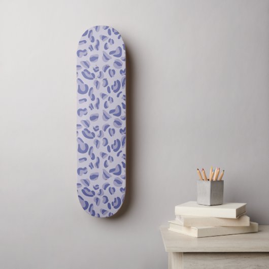 Paarse leopard Pattern Digital Lavender Persoonlijk Skateboard (Muurkunst)