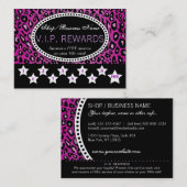 Paarse leopard Print 10e Visit Loyalty Rewards (Voorkant / Achterkant)