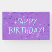 Paarse Leopard Print "Happy Birthday" Spandoek (Horizontaal)