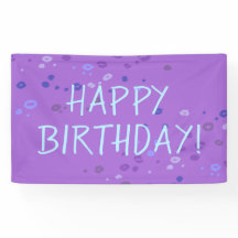 Paarse Leopard Print "Happy Birthday"