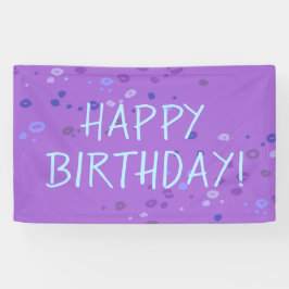 Paarse Leopard Print "Happy Birthday" Spandoek