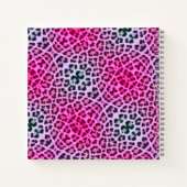 Paarse leopard Print Monogram artistieke Sketchboo Notitieboek (Achterkant)