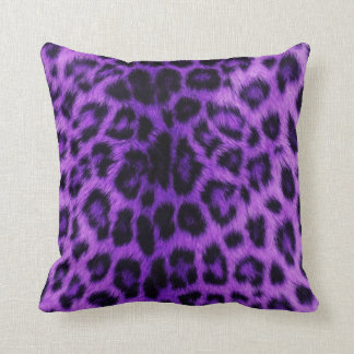 Paarse leopard Print Pillow Kussen