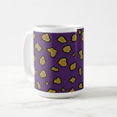 Paarse leopard-printkoffie Mok (Voorkant links)