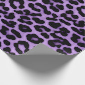 Paarse leopard Spots Print Patroon Cadeaupapier (Hoek)