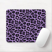Paarse leopard Spots Print Patroon Muismat (Met muis)