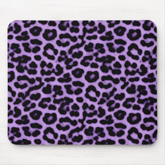 Paarse leopard Spots Print Patroon Muismat (Voorkant)
